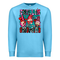 Ocean Blue chillin with my gnomies olivia Premium Sweatshirt - OliviaCreatesArt
