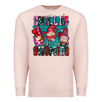 Pale Pink chillin with my gnomies olivia Premium Sweatshirt - OliviaCreatesArt