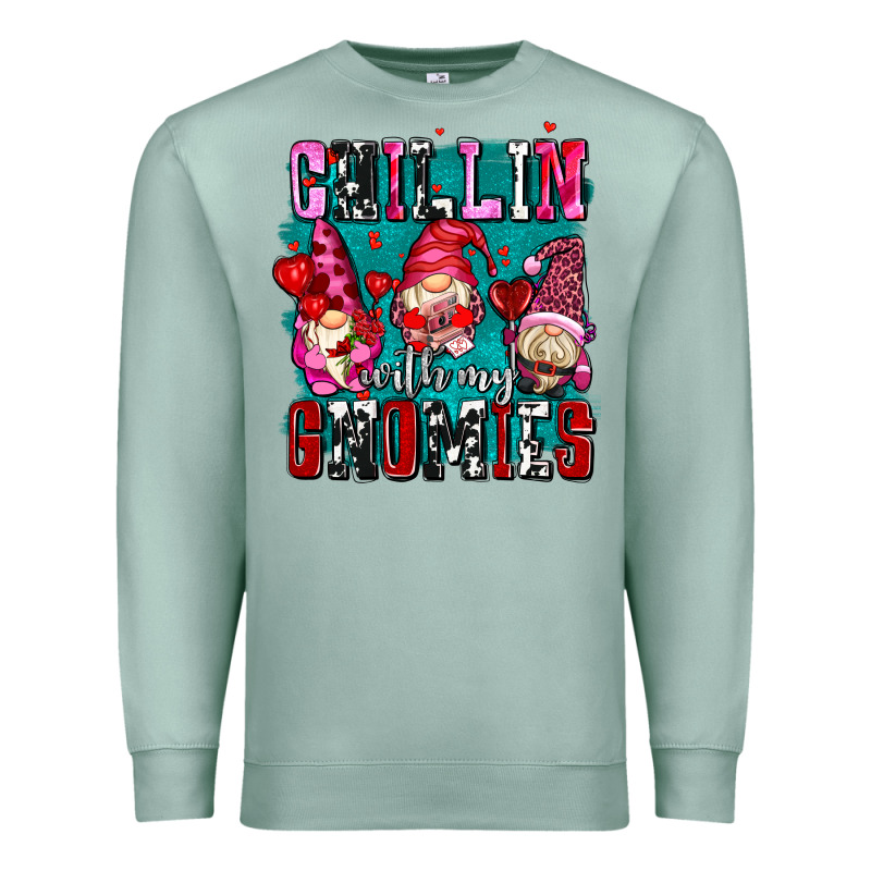 Chillin With My Gnomies Olivia Premium Sweatshirt by OliviaCreatesArt | Teevron