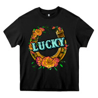 Black horseshoe lucky Heavy Core Tee - JahusDesignShop
