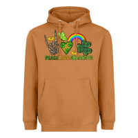 Meerkat Peace Love Shamrock  St. Patrick's Day Heavyweight Hoodie - CowGirlArtShop