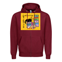 Burgundy life is better with cats and books Zipper Hoodie - TumblerDesignByShophia