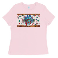 Bubblegum Pink all american girl Ladies Tee - Artiststas