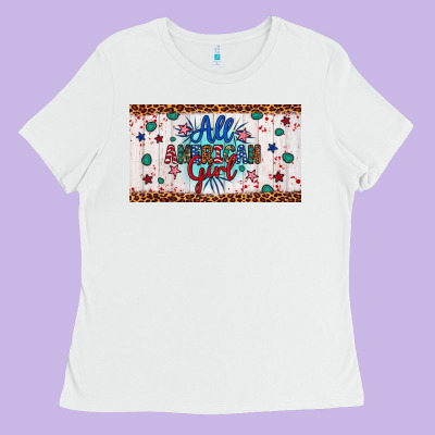 All American Girl Ladies Tee Designed By Artiststas
