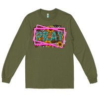 Army Green Western Pray Religious Long Sleeve Tee - LillyAllenDesigns