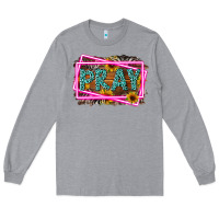 Heather Grey Western Pray Religious Long Sleeve Tee - LillyAllenDesigns