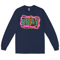 Navy Western Pray Religious Long Sleeve Tee - LillyAllenDesigns