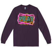 Plum Western Pray Religious Long Sleeve Tee - LillyAllenDesigns
