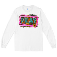 White Western Pray Religious Long Sleeve Tee - LillyAllenDesigns