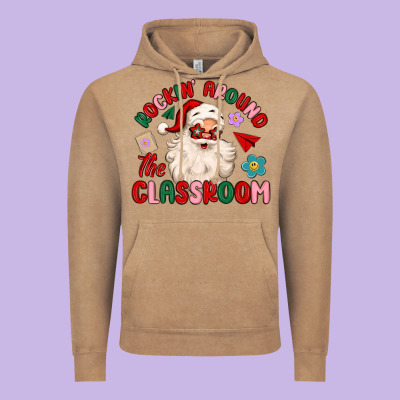 Rockin Around The Classroom Vintage Hoodie Designed By Maliassmallbusiness