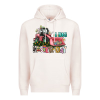 Pale Pink I dig Easter Day Premium Hoodie - HowdyJamesFarm