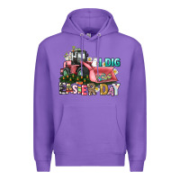 Purple I dig Easter Day Premium Hoodie - HowdyJamesFarm