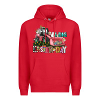 Red I dig Easter Day Premium Hoodie - HowdyJamesFarm