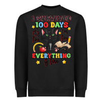 Black i survived 100 days it's fine i'm fine Heavyweight Sweatshirt - Artiststas