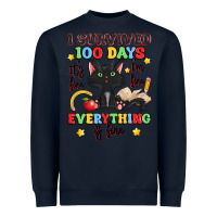 Navy i survived 100 days it's fine i'm fine Heavyweight Sweatshirt - Artiststas