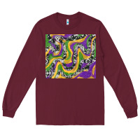 Burgundy mardi gras cowhide Long Sleeve Tee - RanaPortraitStore