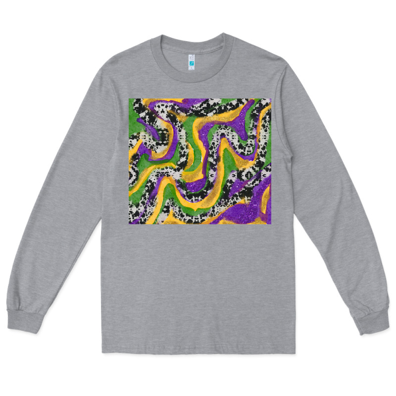 Mardi Gras Cowhide Long Sleeve Tee by RanaPortraitStore | Teevron