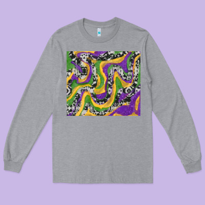Mardi Gras Cowhide Long Sleeve Tee Designed By Ranaportraitstore
