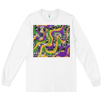 White mardi gras cowhide Long Sleeve Tee - RanaPortraitStore