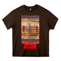 Chocolate Brown all american teacher 12 oz slim can cooler Heavy Core Tee - Artiststas