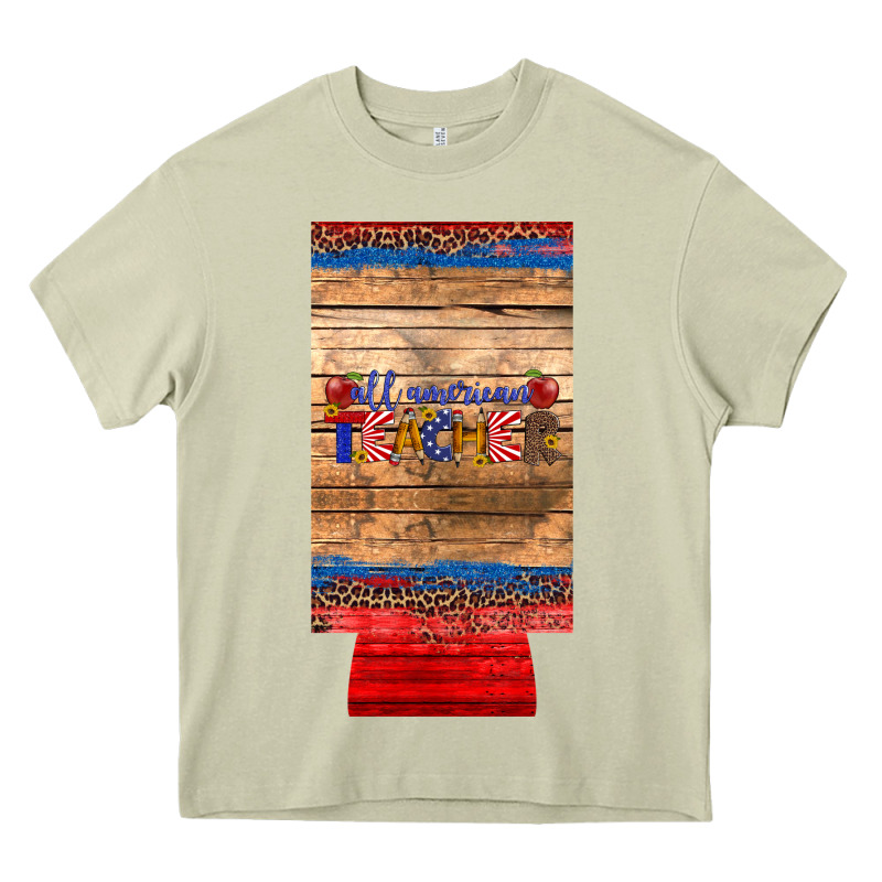 All American Teacher 12 Oz Slim Can Cooler Heavy Core Tee by Artiststas | Teevron