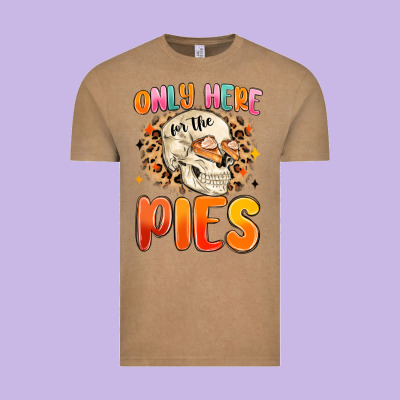 Only Here For The Pies Vintage Tee Designed By Maliassmallbusiness