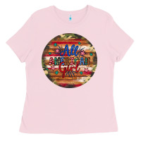 Bubblegum Pink all american girl Ladies Tee - Artiststas