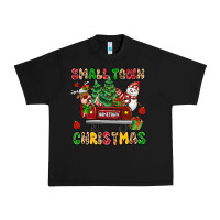 Black Christmas Santa and reindeer truck Urban Heavy Tee - MaliasSmallBusiness