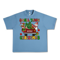 Pebble Blue Christmas Santa and reindeer truck Urban Heavy Tee - MaliasSmallBusiness