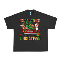 Pigment Black Christmas Santa and reindeer truck Urban Heavy Tee - MaliasSmallBusiness