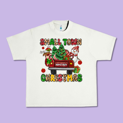 Christmas Santa And Reindeer Truck Urban Heavy Tee Designed By Maliassmallbusiness