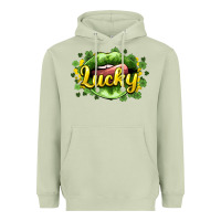 Matcha St. Patrick's Day lips lucky Heavyweight Hoodie - HowdyJamesFarm