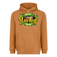 Meerkat St. Patrick's Day lips lucky Heavyweight Hoodie - HowdyJamesFarm