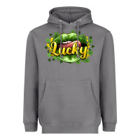 Storm St. Patrick's Day lips lucky Heavyweight Hoodie - HowdyJamesFarm