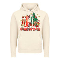Vintage Artic red christmas bunny 1st christmas Vintage Hoodie - MaliasSmallBusiness