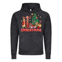 Vintage Black red christmas bunny 1st christmas Vintage Hoodie - MaliasSmallBusiness