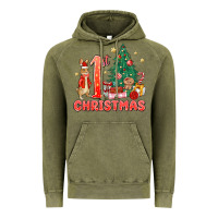 Vintage Olive red christmas bunny 1st christmas Vintage Hoodie - MaliasSmallBusiness