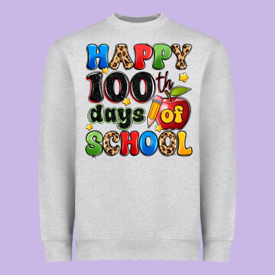 Happy 100 Th Days Of School Heavyweight Sweatshirt Designed By Artiststas