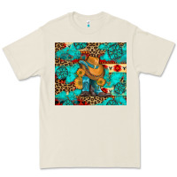 Bone cowboy boots with turquoise and aztec Premium Tee - Artiststas