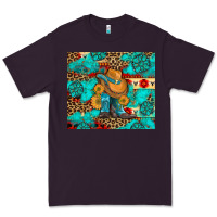 Plum cowboy boots with turquoise and aztec Premium Tee - Artiststas