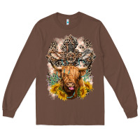 Chestnut Western Heifer Cow with crosses Long Sleeve Tee - LillyAllenDesigns