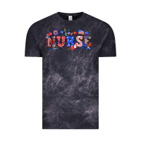 Cloud Black 4th of july nurse Vintage Tee - NancyCooperArtShop