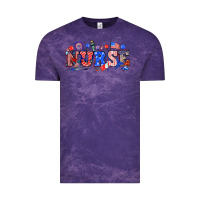 Cloud Purple 4th of july nurse Vintage Tee - NancyCooperArtShop