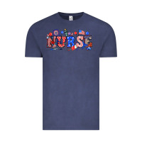 Vintage Denim 4th of july nurse Vintage Tee - NancyCooperArtShop