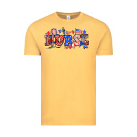 Vintage Mustard 4th of july nurse Vintage Tee - NancyCooperArtShop