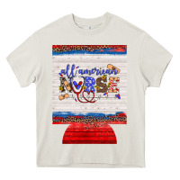 Cream all american nurse 12 oz regular can cooler Heavy Core Tee - Artiststas