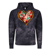 Cloud Black floral orange glitter heart Vintage Hoodie - Jasminsmagicworld