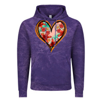Cloud Purple floral orange glitter heart Vintage Hoodie - Jasminsmagicworld