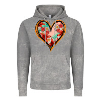 Cloud Rock floral orange glitter heart Vintage Hoodie - Jasminsmagicworld