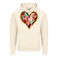 Vintage Artic floral orange glitter heart Vintage Hoodie - Jasminsmagicworld